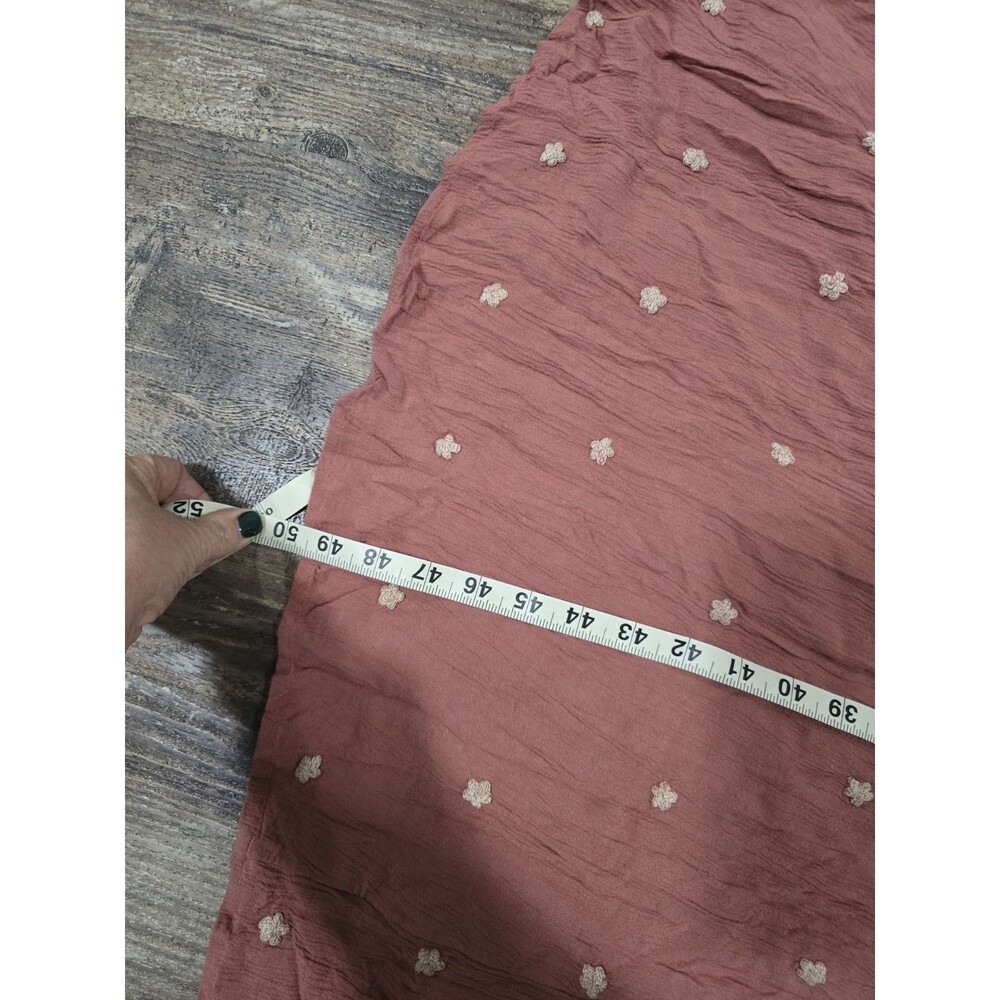 Free People Embroidered Fable Midi Dress Raspberry Pink Mauve Festival Sz Small - Picture 9 of 9